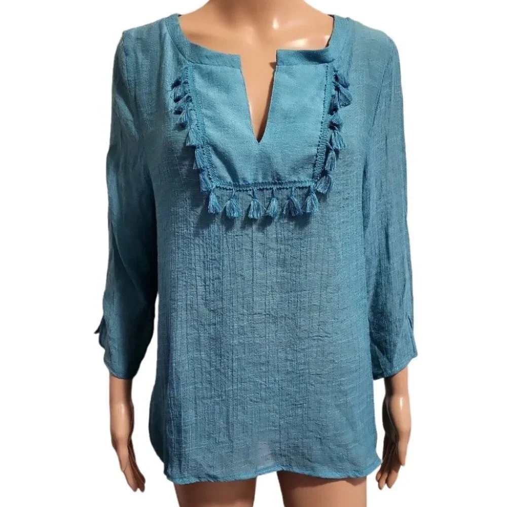 Women's Woven Blouse by Elsie & Zoey (Size S/M)
